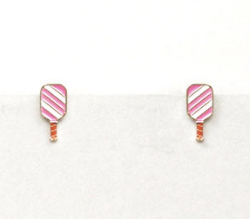 Pickle Ball Pink Stud earrings