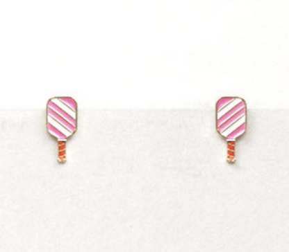 Pickle Ball Pink Stud earrings