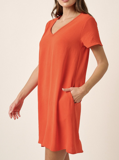Airflow Short Sleeve shift dress /3 colors