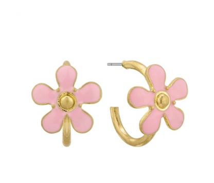 Mini Flower Hoop Earring / 2 colors