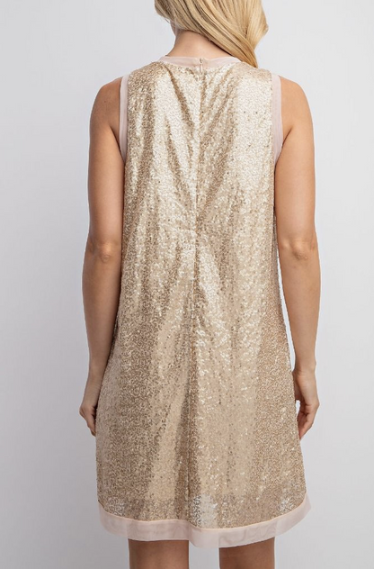 Sequin Sleeveless Holiday Dress / 3 colors