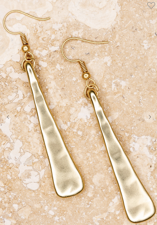 Paxton Hammered Gold Dangle Earring