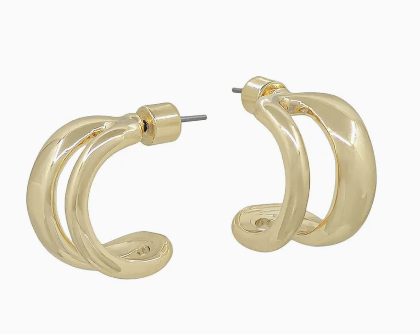 Water Resistant Huggie Hoop earrings / 3 colors