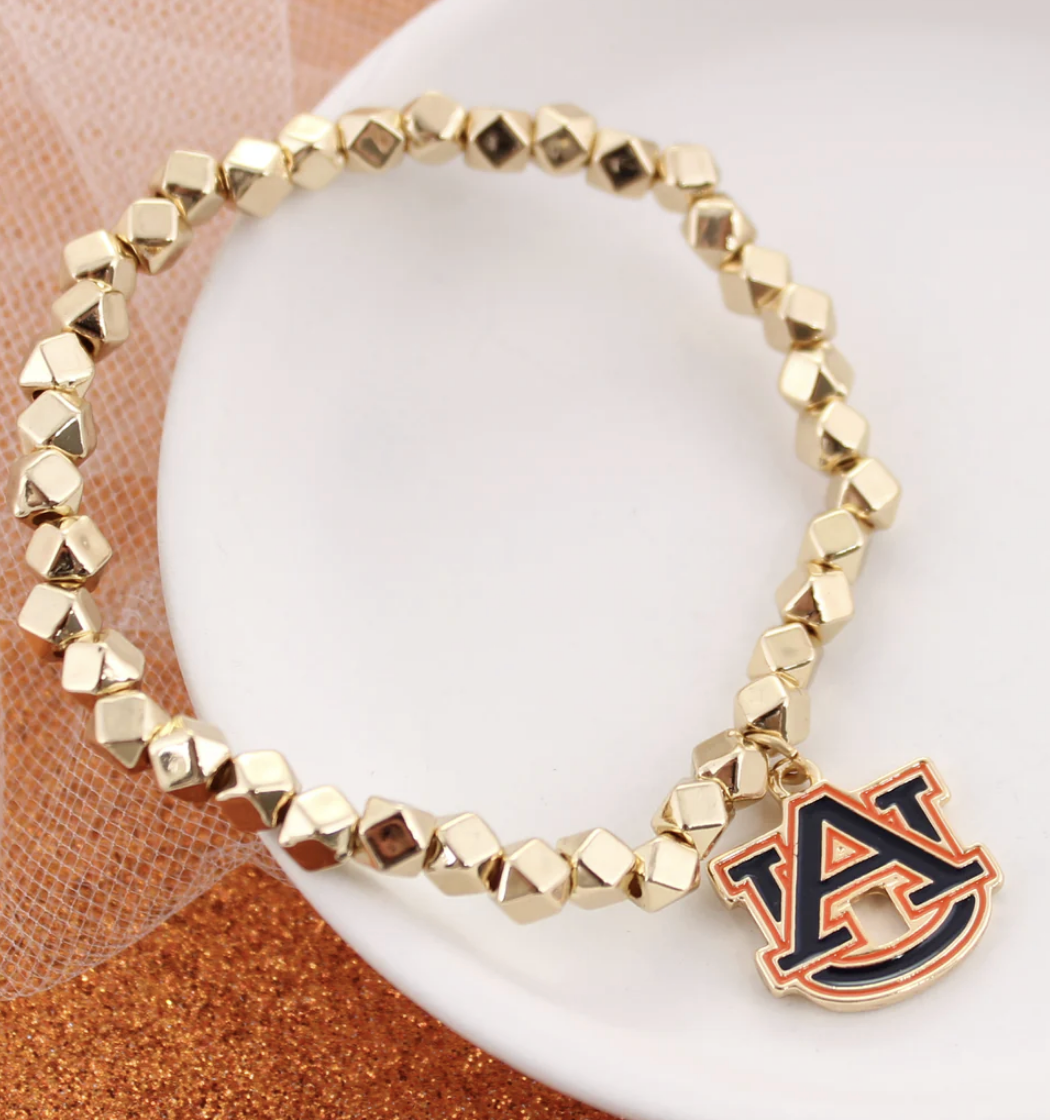 Collegiate Logo Gold Bracelet