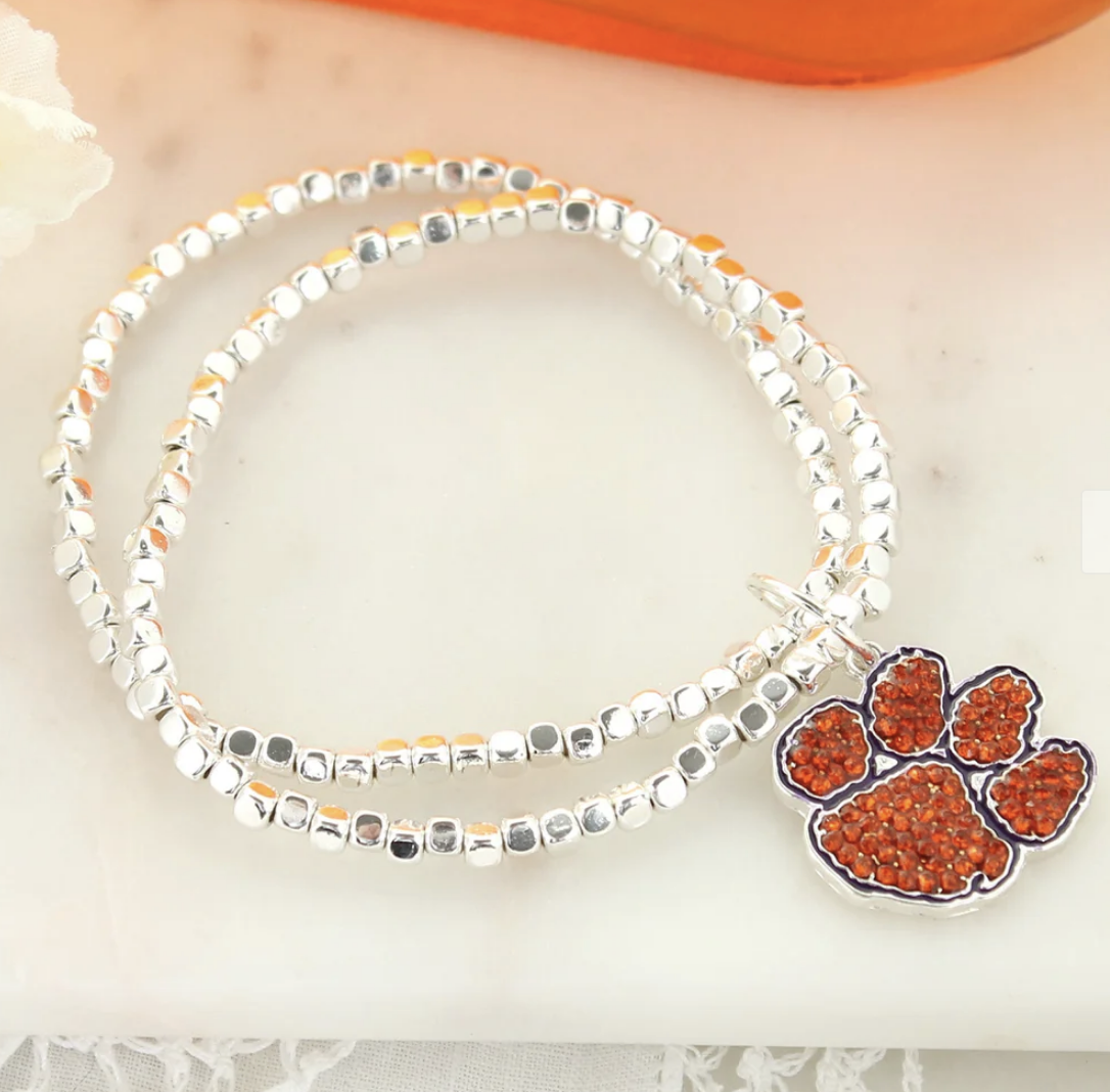 Collegiate Logo Silver Bracelet Set