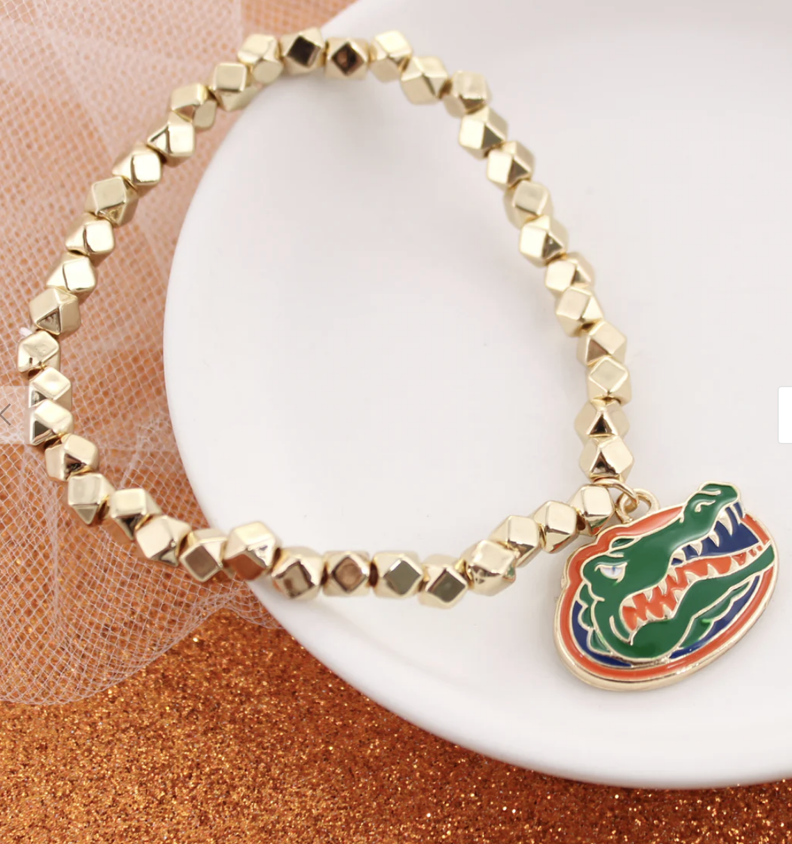 Collegiate Logo Gold Bracelet