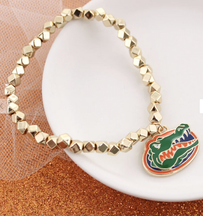 Collegiate Logo Gold Bracelet