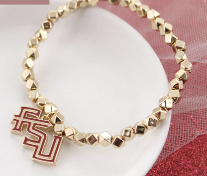 Collegiate Logo Gold Bracelet