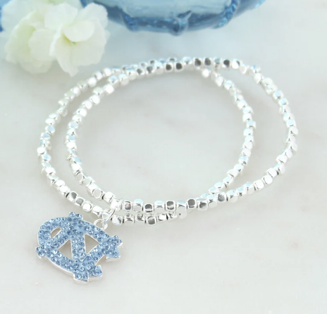Collegiate Logo Silver Bracelet Set