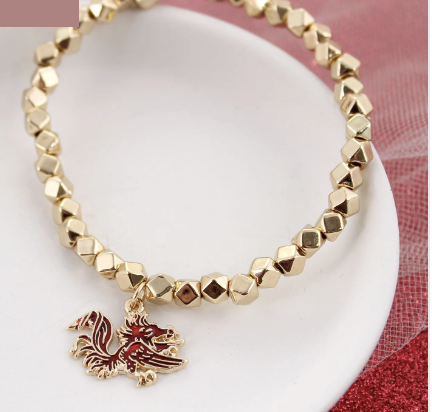 Collegiate Logo Gold Bracelet