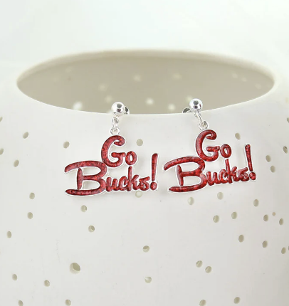 Collegiate Slogan Earrings