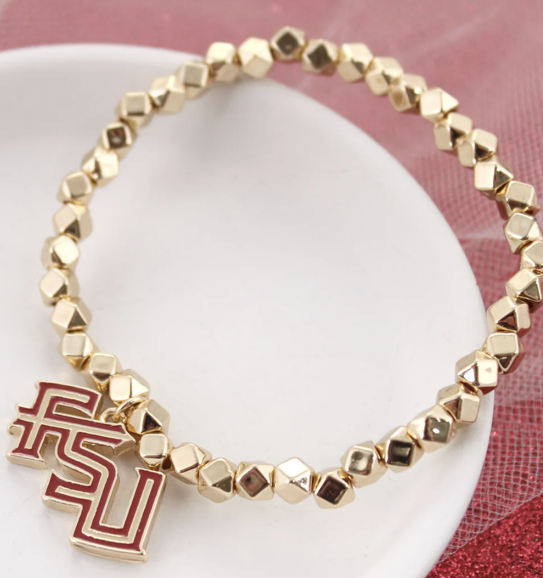 Collegiate Logo Gold Bracelet