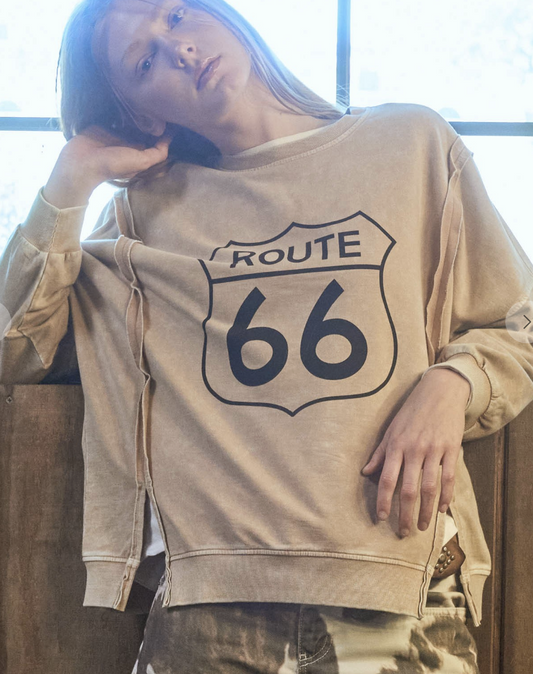 Route 66 Oversized Knit Top