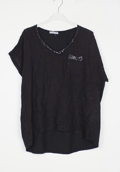 Shine On V Neck Tee-4 colors