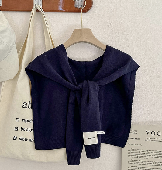 Lightweight Knit Tie Shawl / 3 colors
