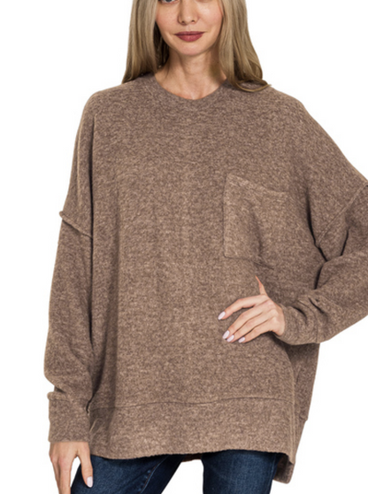Dropped Shoulder Oversized Sweater / 4 colors