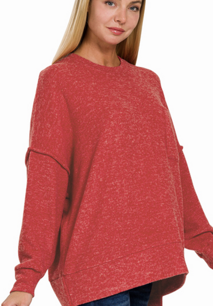 Dropped Shoulder Oversized Sweater / 4 colors