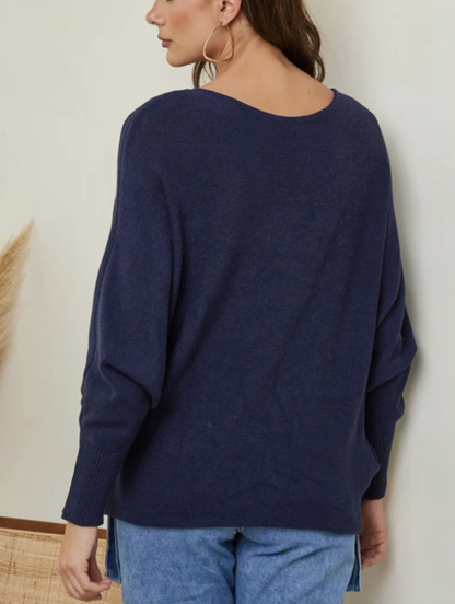 Dolman Sleeve Cashmere Blend Sweater / 8 colors