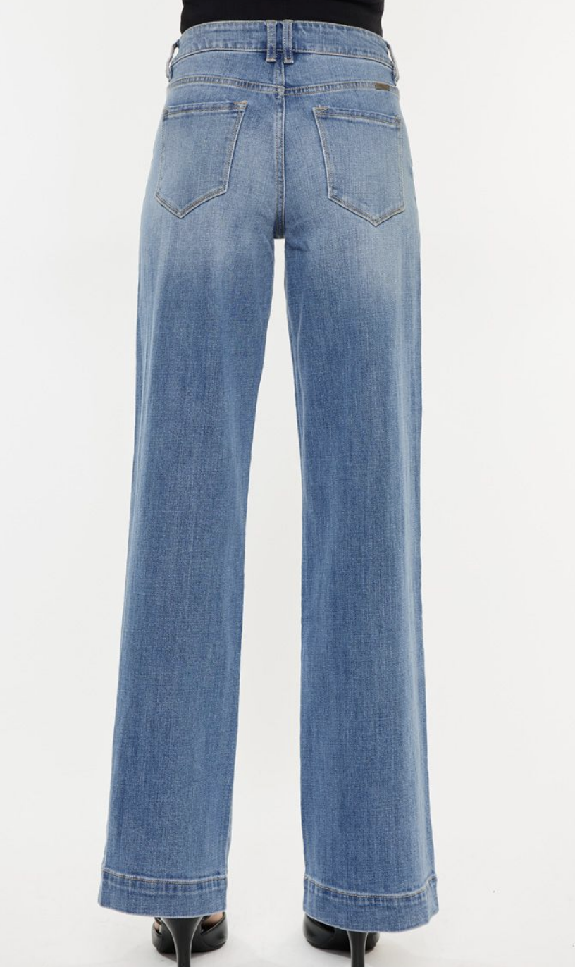 High Rise Trouser Wide Leg Jeans