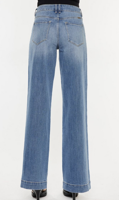 High Rise Trouser Wide Leg Jeans