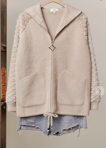 Fleece Knit Zip Hoodie