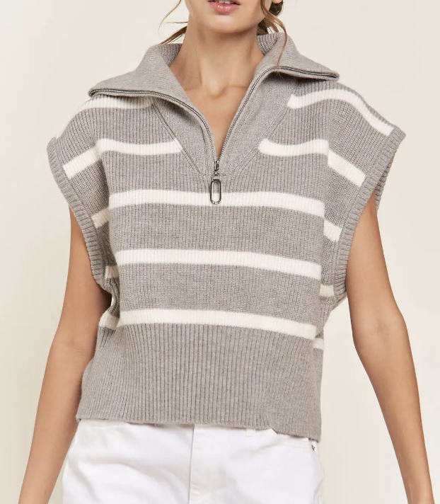 Wing Collar Relaxed Fit Sweater