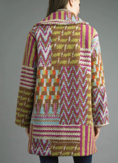 Tempo Paris GREEN Boucle Textured Coat