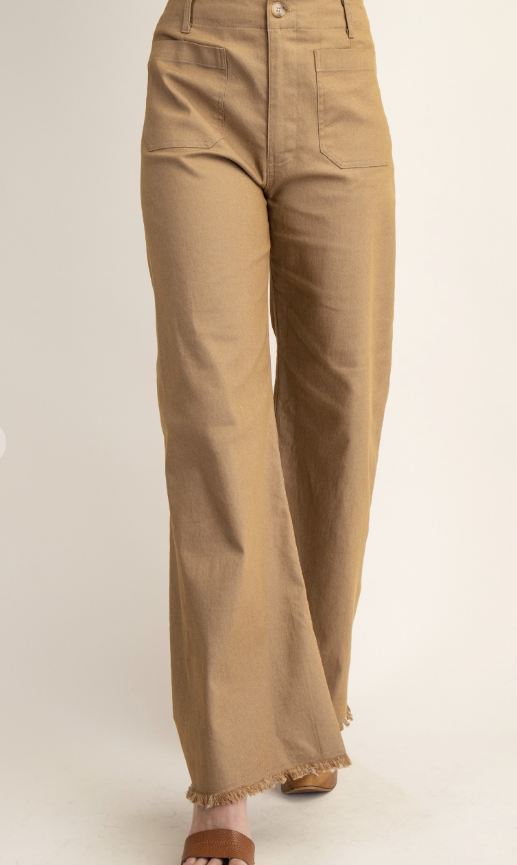 High Waisted Flared Pants / 2 colors