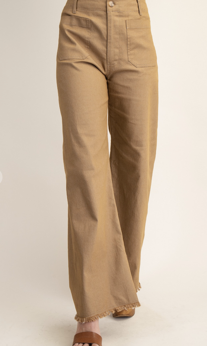 High Waisted Flared Pants / 2 colors