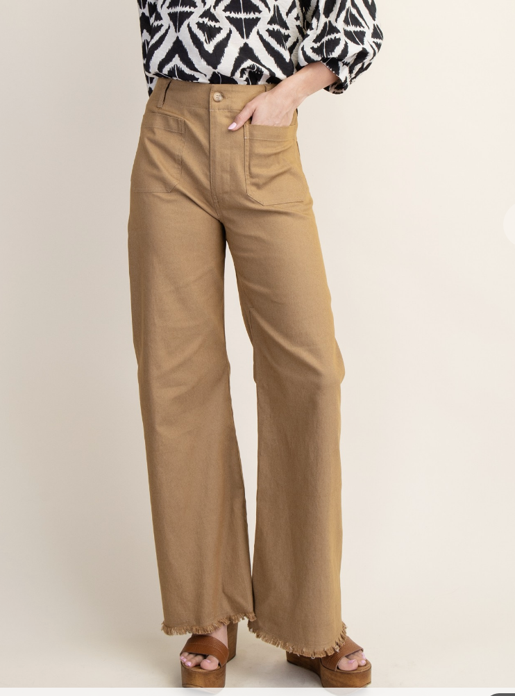 High Waisted Flared Pants / 2 colors