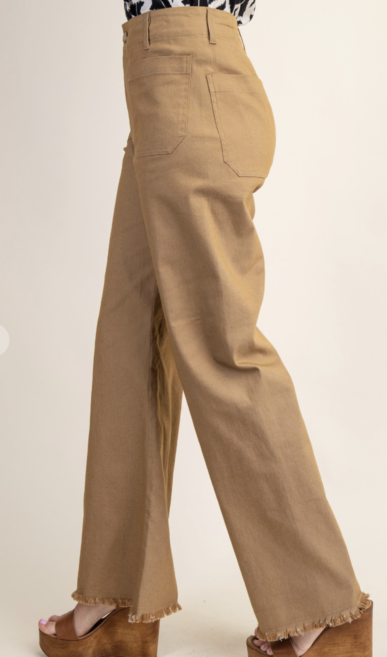 High Waisted Flared Pants / 2 colors