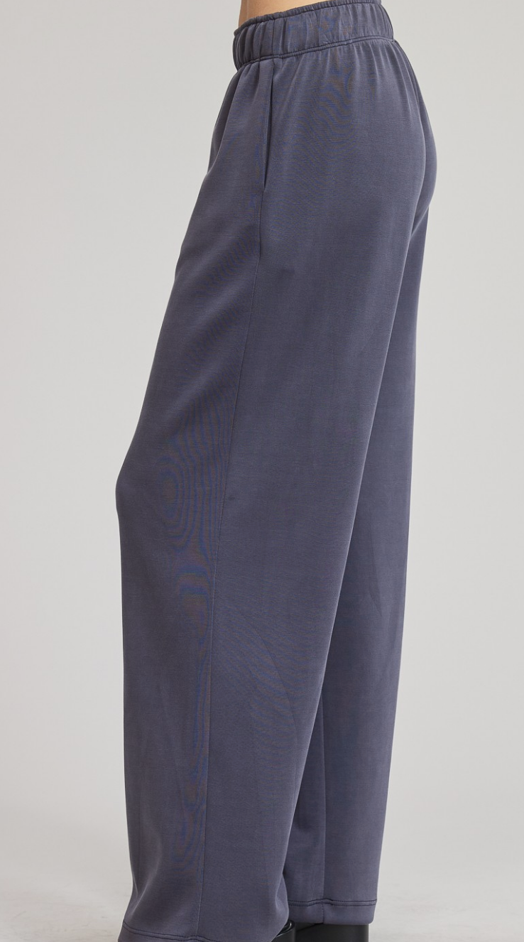 Scuba Elastic Waist Wide Leg Pant NEW COLORS