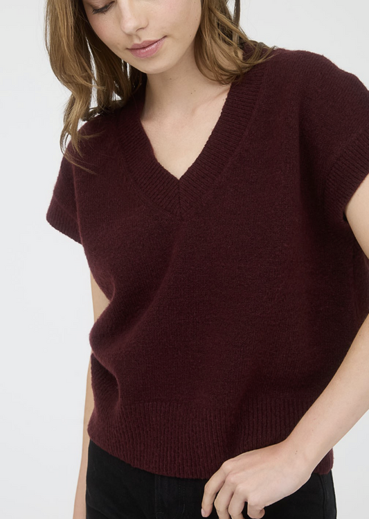 Short Sleeve  Neck Sweater / 3 colors