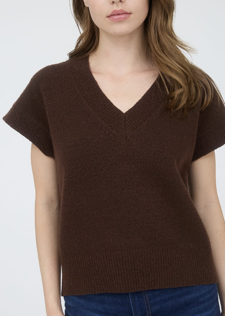 Short Sleeve  Neck Sweater / 3 colors
