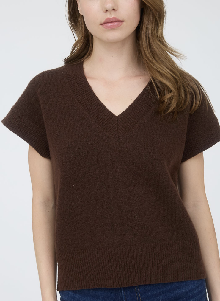 Short Sleeve  Neck Sweater / 3 colors