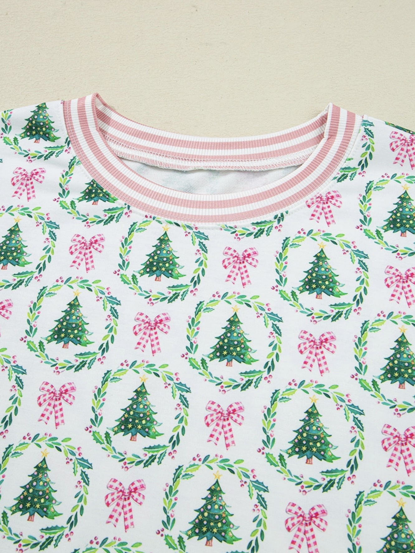 Bow Christmas Tree Pajama Lounge Set