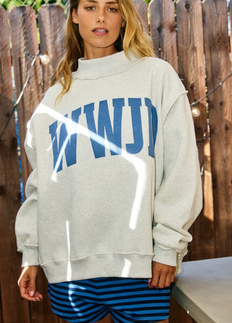 Reversible Mockneck "WWJD" & "AMEN" Sweatshirt Scripture - PREORDER