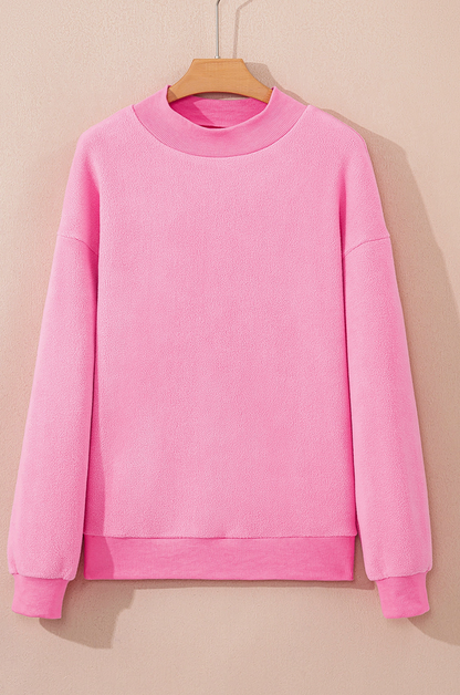 Oversized Reversible Mockneck sweatshirt / 2 colors
