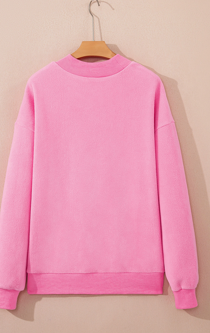 Oversized Reversible Mockneck sweatshirt / 2 colors