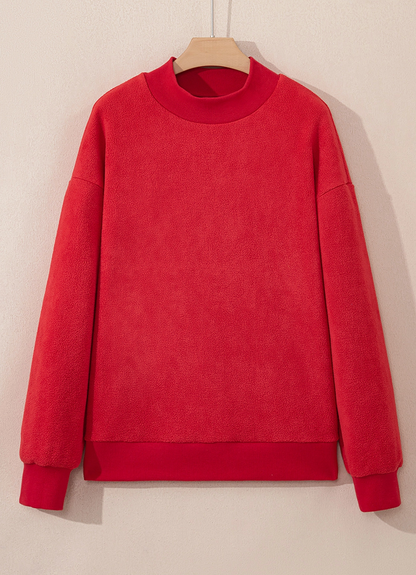 Oversized Reversible Mockneck sweatshirt / 2 colors