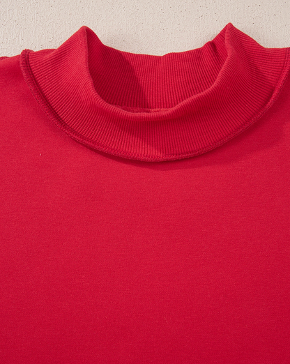 Oversized Reversible Mockneck sweatshirt / 2 colors