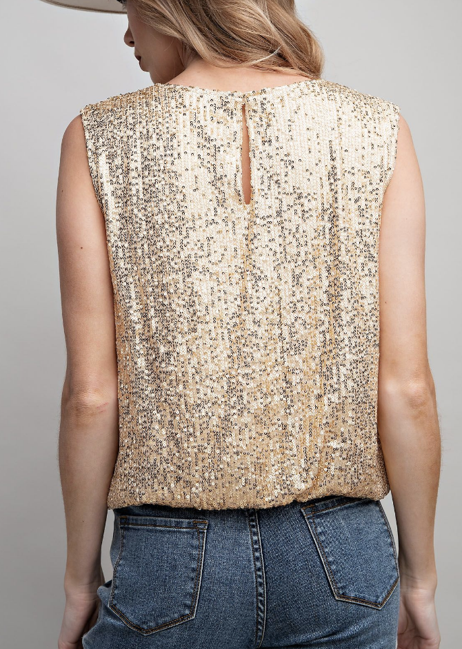 Sleeveless Sequin Top / 2 colors