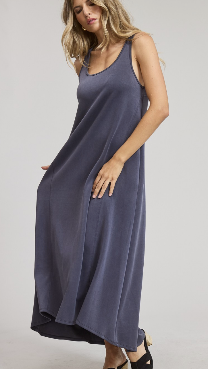 Sleeveless SCUBA fabric maxi dress