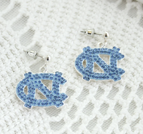 Collegiate Crystal Logo Earrings
