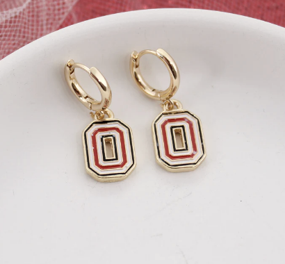 Collegiate Huggie Hoop Earrings