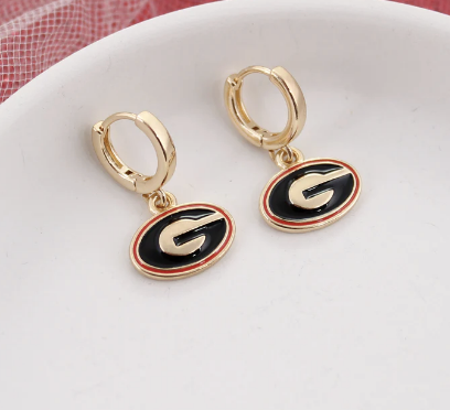 Collegiate Huggie Hoop Earrings