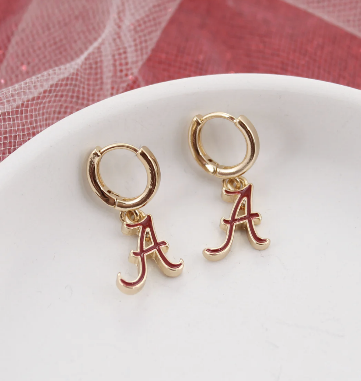 Collegiate Huggie Hoop Earrings