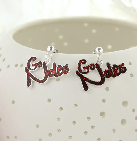 Collegiate Slogan Earrings