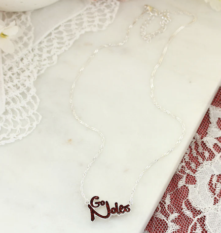 Collegiate Slogan Necklace