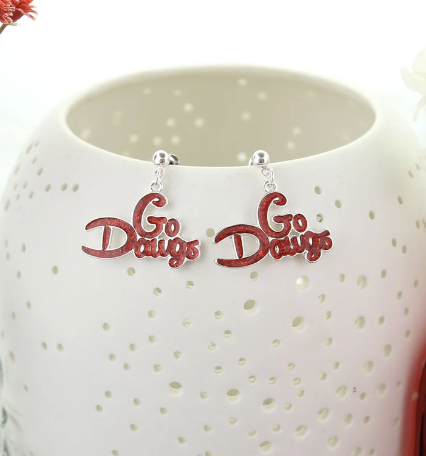 Collegiate Slogan Earrings